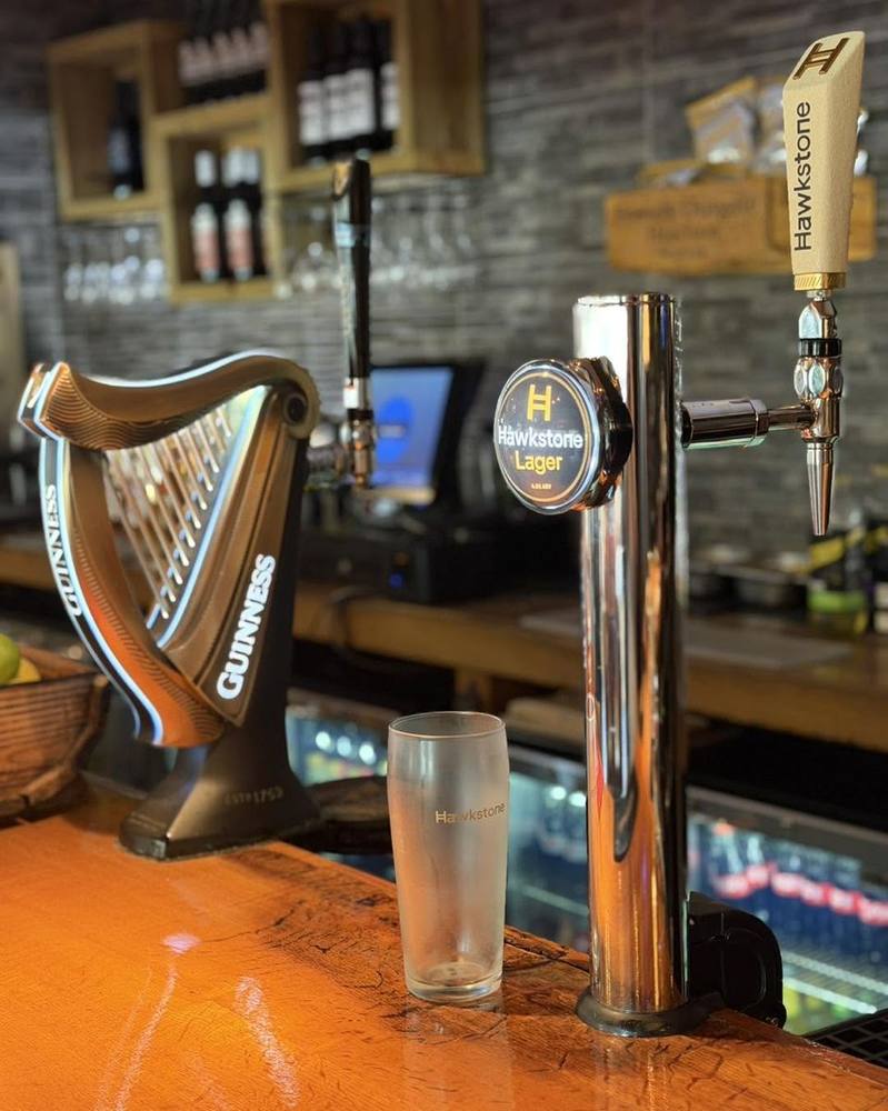 Hawkstone Lager on tap at Wood Grill at The Queen Adelaide